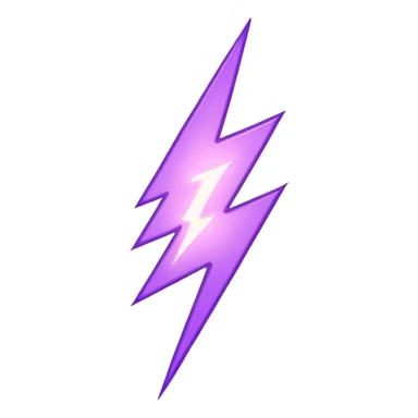 light purple lightning bolt symbol sticker