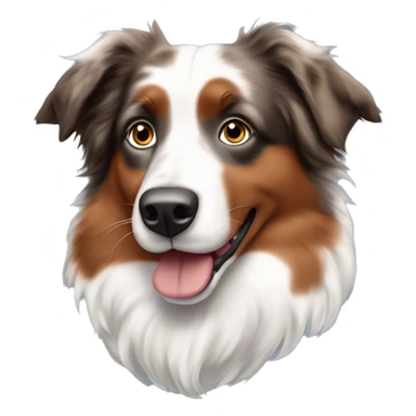 Red Merle Australian shepherd with blue eyes and a tail  sticker