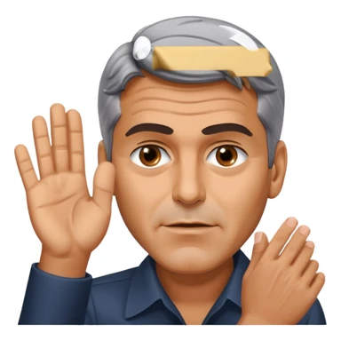 George clooney hand slapping face sticker