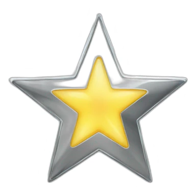 Chrome sparkle star sticker
