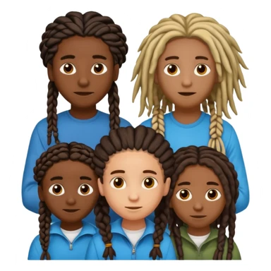 5 black siblings 2 that’s a boy and 3 that’s a girl. Both of the boys has dreads one of the boys is 6. One girl is 6 the other girls has braids and one is 18 and the other one is 23. The other boy is 22 But they all are dark skinned sticker