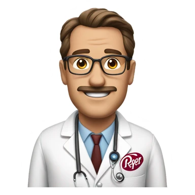 A dr pepper doctor but he has clents names dr peppers sticker