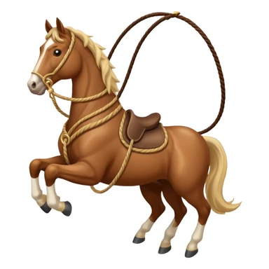 Un caballo con un lazo  sticker