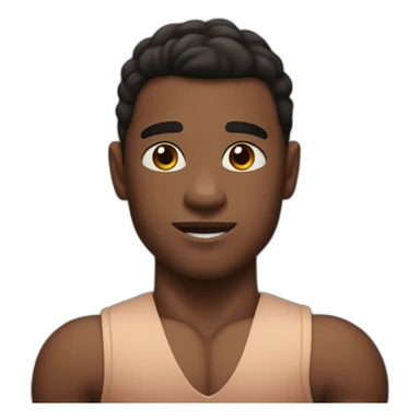 muscular boy in leotard sticker