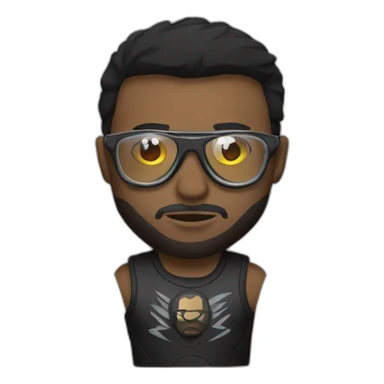 MMA fighter with glases sticker