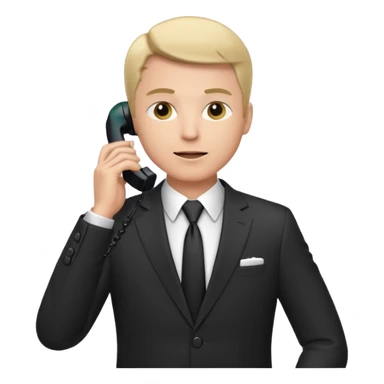businessman talking on the phone, full body sticker