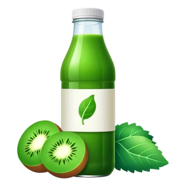 Bottled green juice sticker