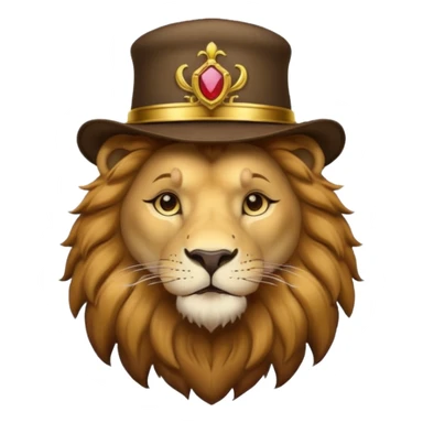 lion wearing hat sticker