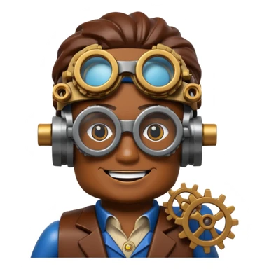 Steampunk Inventor lego sticker