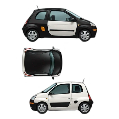 Renault twingo 1993 noir sticker
