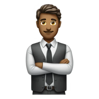 advanced hard working man in it looking fancy sticker