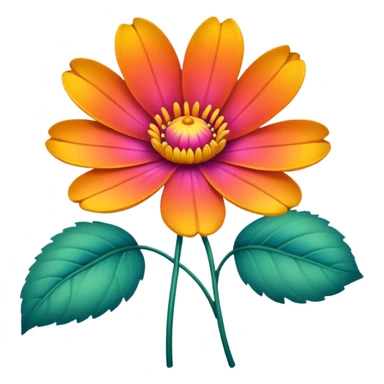 vintage emogie flower sticker
