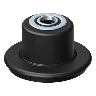 Flat Rubber Drain stopper with a metal ring on the top  sticker