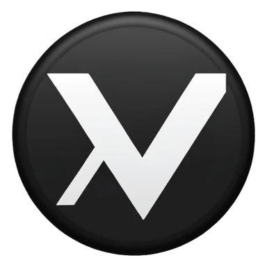 Black circle with a check mark on it sticker