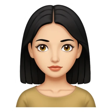 spanish woman black hair botox procedure sticker