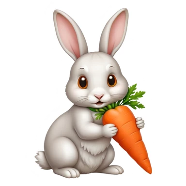 Rabbit and carrot sticker
