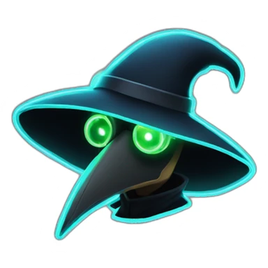 hype plague doctor with glow sticks sticker