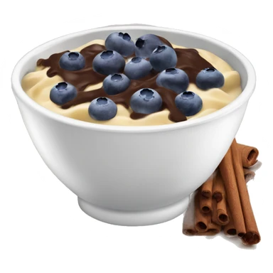 Yogurt Bowl with chocolate chips, blueberries and cinnamon sticker