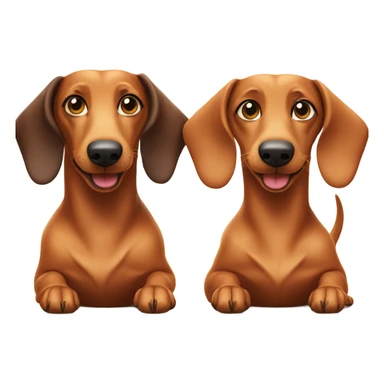 Two wiener dogs in summer   sticker