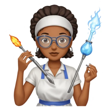 Glass Blower black woman sticker
