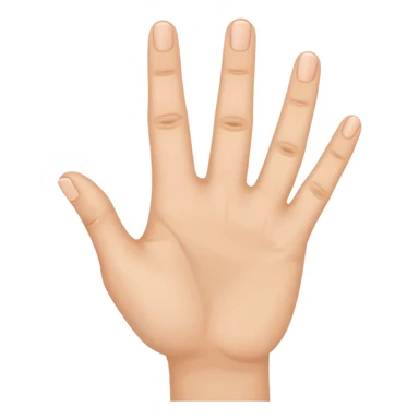 Hand with all fingers up except the ring finger sticker