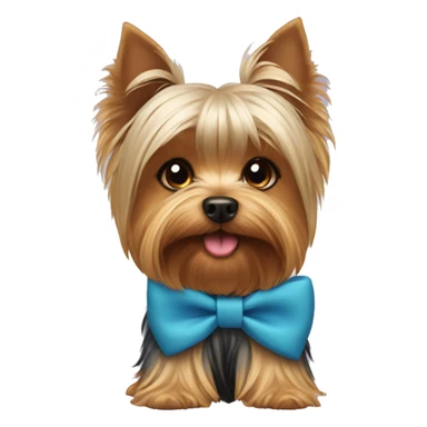 Yorkshire Terrier with a bow sticker