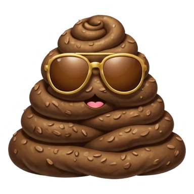 Poop with sunglasses sticker