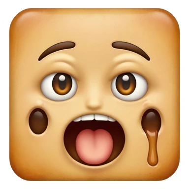 an emoji choking itself with its eyes popping out sticker