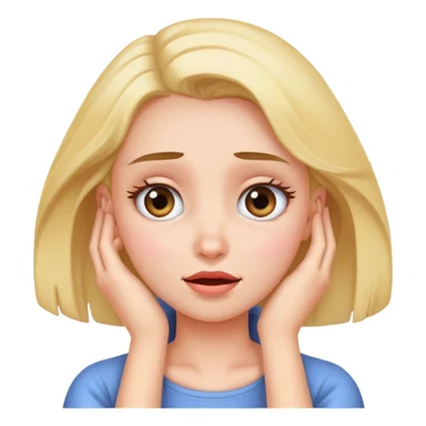 Girl holding her neck and rolling her eyes  sticker