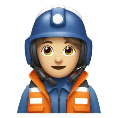 protection civile casque blanc habits orange et bleu  sticker