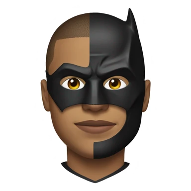 Kylian Mbappe with the mask of Batman sticker