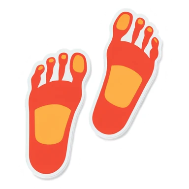 Toes out sticker
