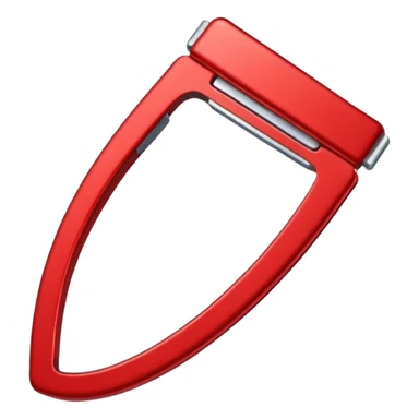 Red colour hairclip emoji sticker