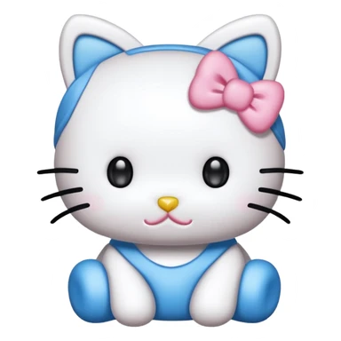 Hello kitty con un moño azul muy cute sticker