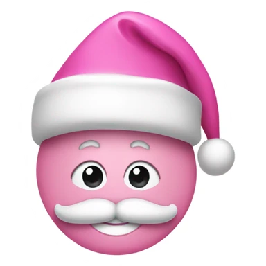 Pink Santa hat  sticker