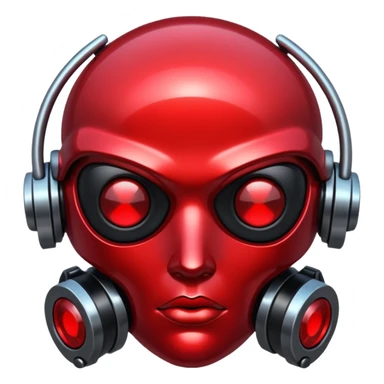 glitter red cyberpunk sticker