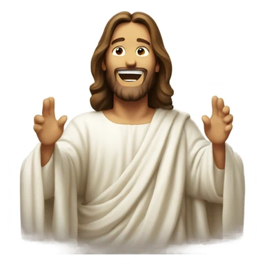 Jesus Christ reacting happily sticker