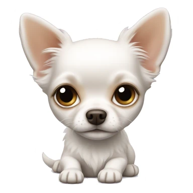 white long-haired chihuahua puppy sticker