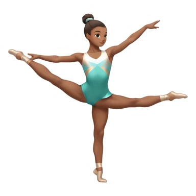 A gymnast performing a flawless routine on the balance beam, showcasing strength and grace. The scene captures the precise, elegant movement with perfect balance and form. The background features a gymnastics arena with vibrant lighting and cheering crowds, emphasizing athleticism and poise. sticker