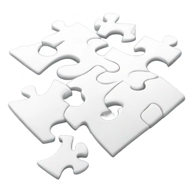 separate white puzzle pieces sticker