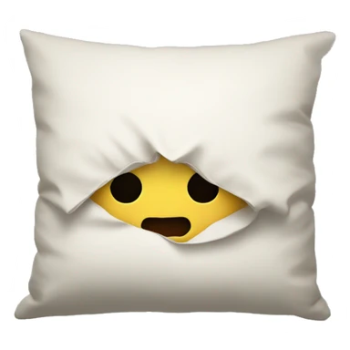 cartoon head buried in pillow sticker