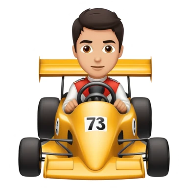 Hot guy dark hair driving race car  sticker