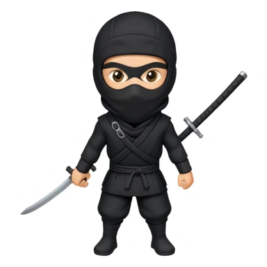 Ninja with MB written on it sticker