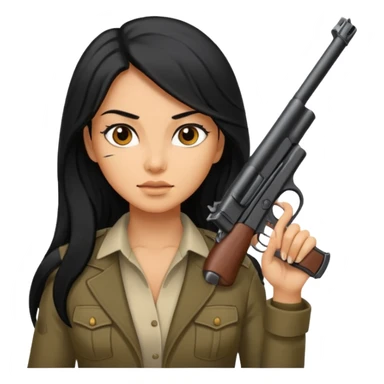 Woman with great ass and gun sticker