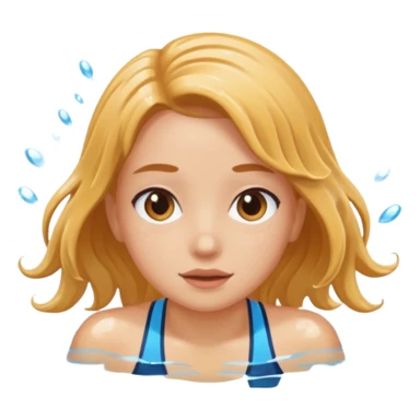 girl swimming laps sticker