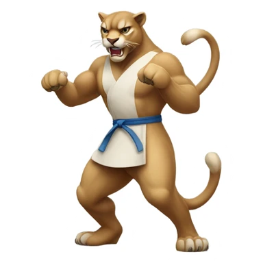 Cougar king fu sticker