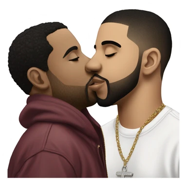 Drake kissing kendrick sticker