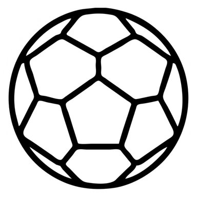 Soccer ball with hexagon pattern sticker