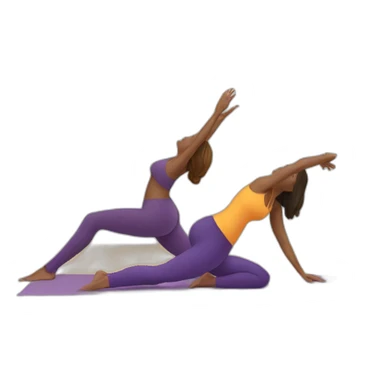 two women yoga sticker