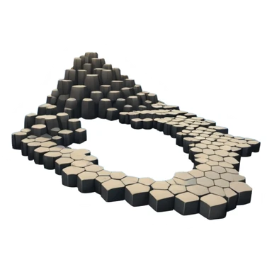 giant's causeway in northern ireland it has hexagonal rock pillars set against the ocean sticker